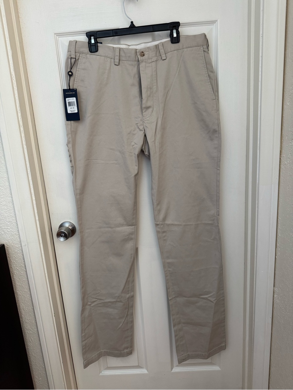 Polo Ralph Lauren Classic Fit Khaki Trousers Tall 36x38 Cotton Twill (NWT) - Picture 6 of 15